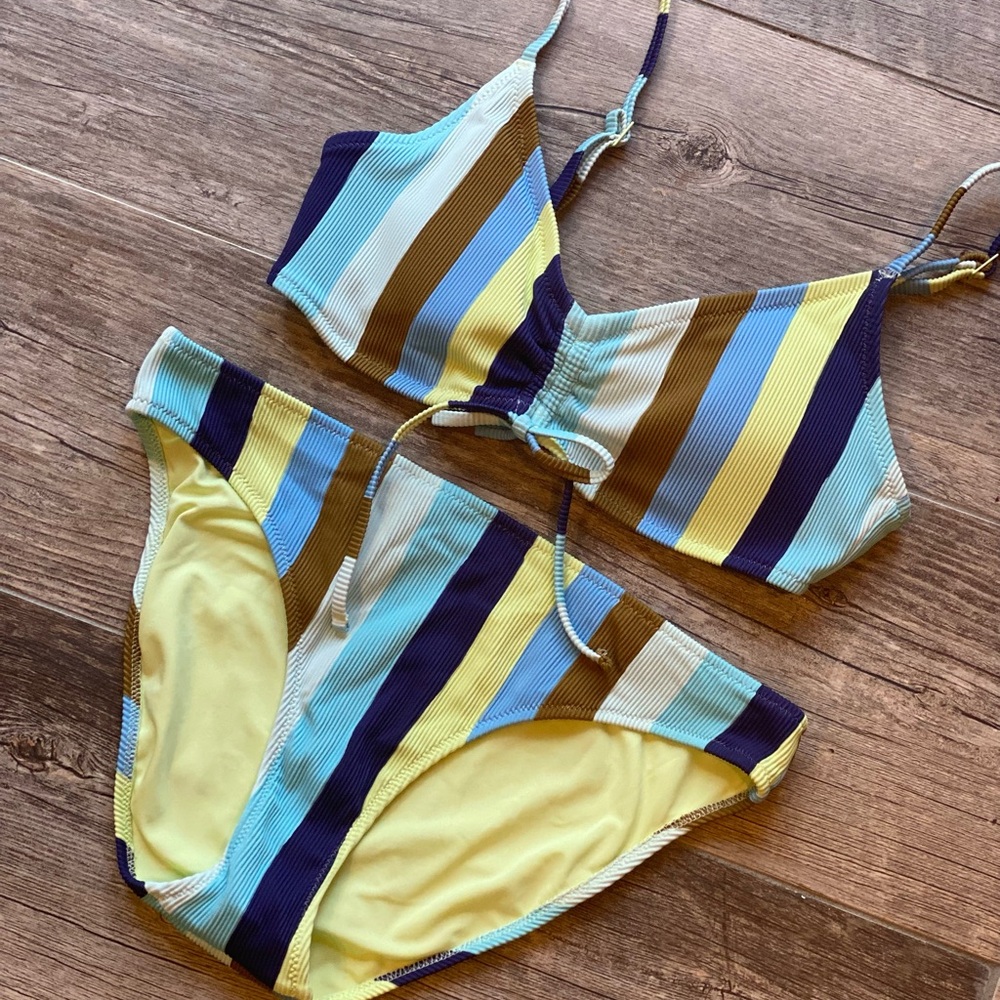 Aerie Multicolor Striped Bikini Bottom